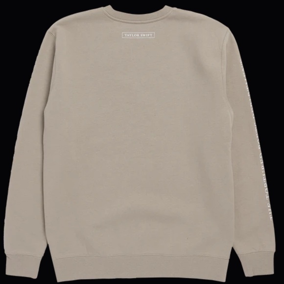 BRAND NEW Taylor Swift The Tortured Poets Department Beige Crewneck TTPD - Picture 5 of 13